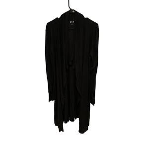 Three dots long black cardigan size medium